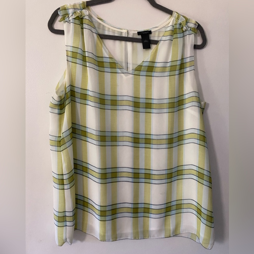 Ann Taylor Pastel Striped Sleeveless Blouse